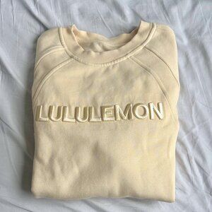 Lululemon Scuba Oversized Pullover Wordmark | Butter Cream | Size M/L